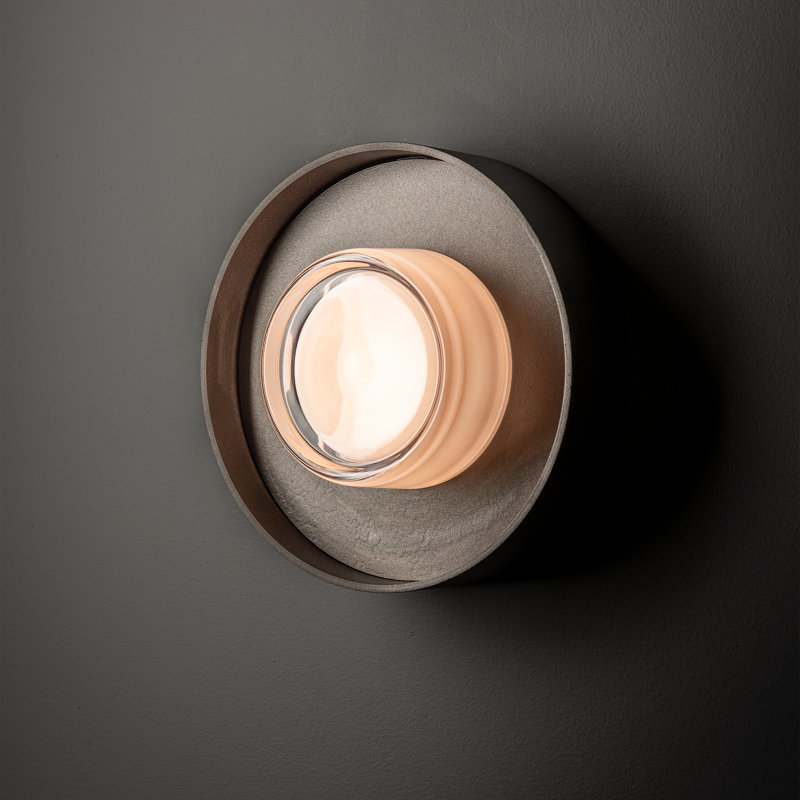 Focal Wall Sconce/Semi-Flush, 10.4" H x 10.4" W x 3.8" D, Oil Rubbed Bronze
