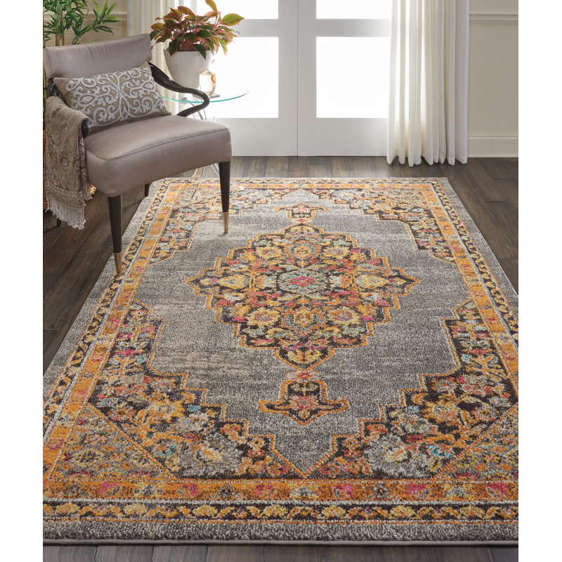 Tapis traditionnel bohème Veronique, Rectangle 5 pi 3 po x 7 pi 3 po