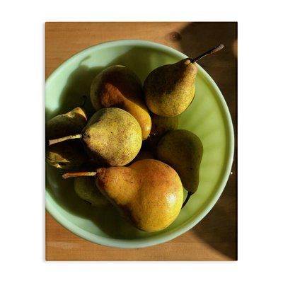 Kitchen Bowl of Pears Canvas Wall Art by Jennifer Redstreake