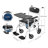 Bedside Commode Wheelchair with Wheels & Brakes Adjustable Height, Removable Tray Table, Toilet Bucket & Lid 220LBS Capacity