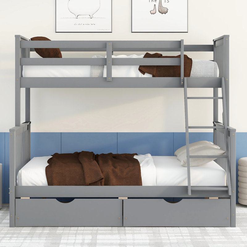 Le lit superposé Safe Safe, gris, répond aux normes élevées et offre une plateforme de couchage stable, Gris, Lit simple