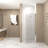 Bifold Shower Door, 1/4"(6Mm) Tempered Glass, Chrome  Aluminum Frame, Explosion Proof Film