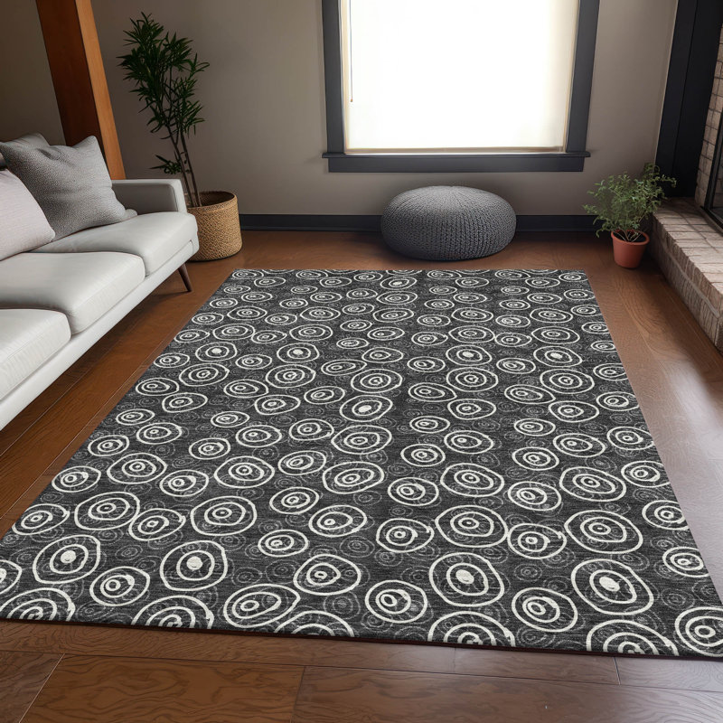 Lavable à la machine intérieur / extérieur Frederiksberg ACN728 - noir, Rectangle de 10 pi x 14 pi