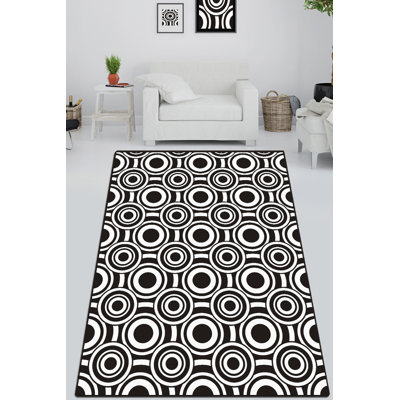 Premium Non-Slip Area Rug, 3.3 x 5.9 ft, 100% Polyester, 0.16 in Pile Height | Antibacterial, Machine Washable, Felt Dot Underside | Perfect for Living Room & Bedroom, Soft & Durable Design