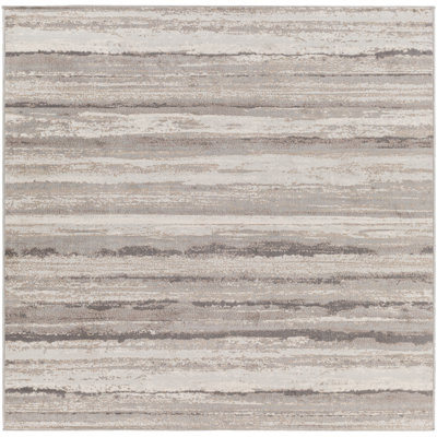 Behan Striped Medium Gray/Tan/Camel Rug