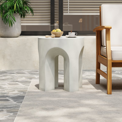 Panella Outdoor Lightweight Concrete Side Table