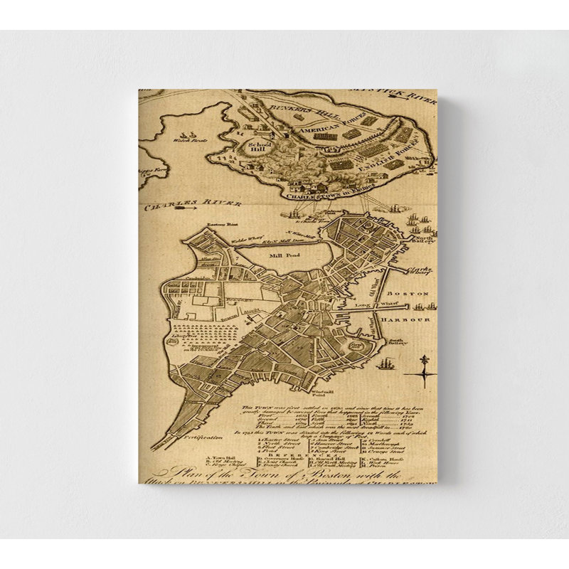 «Attack On Bunker Hill Boston», impression de Bunker Hill, art de l'histoire des États-Unis, impression d'affiche aux États-Unis, décoration murale de bureau, idées de chambre d'amis