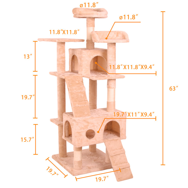Versatile Multi-Layer Cat Tree Climbing Frame For All Feline Friends