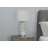 Table Lamp, 25 Inch Vase Shape Ceramic Body, Gray Linen Drum Shade