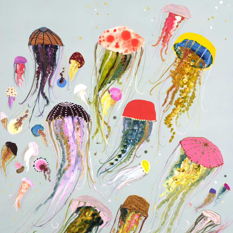 « flottante jellyfish », impression sur toile tendue