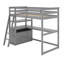 Lit mezzanine simple avec bureau et tablettes-213100093