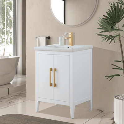 Single Bathroom Vanity with Ceramic Top
