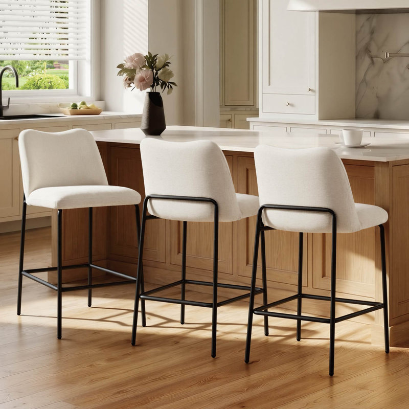 Tabourets de bar 26 pouces, White/Black