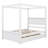 Adwoa Wood Canopy Bed with four Drawers-165946727