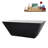 63" Streamline Soaking Freestanding Tub and Tray With Internal Drain-112235234