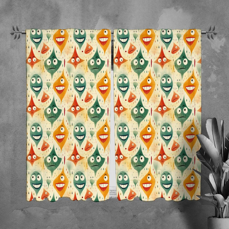 Tommey Polyester Room Darkening Curtain Pair, L 20 po x L 82 po