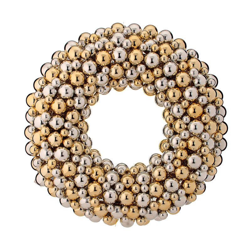 Couronne en mélange de luxe 24 po PVC et PE, Or argenté