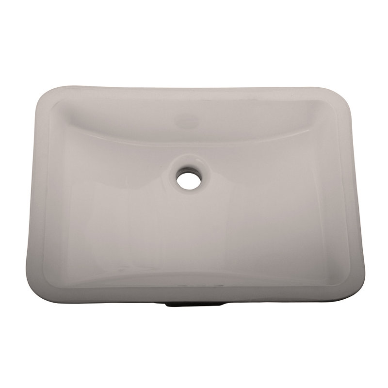 Barclay Cleo 14.25'' Vitreous China Rectangular Bathroom Sink with Overflow, Bisque
