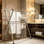 Heavy Duty Stainless Steel Folding Laundry Drying Rack with Hooks