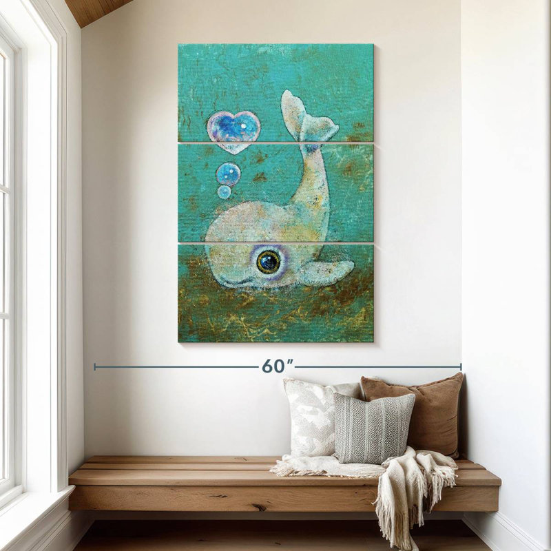 Brampt Baby Whale, 50" H x 32" W