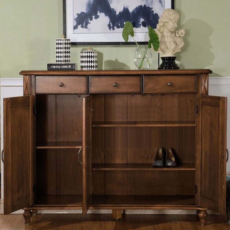 Armoire de rangement pour chaussures en bois massif 17 paires