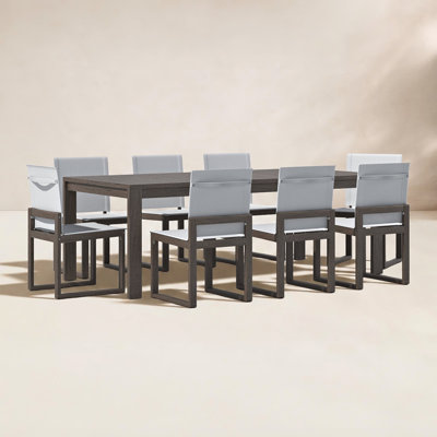 Joly 87" Eucalyptus Patio Dining Set