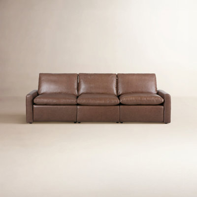Downing 111" Genuine Leather Reclining Sofa