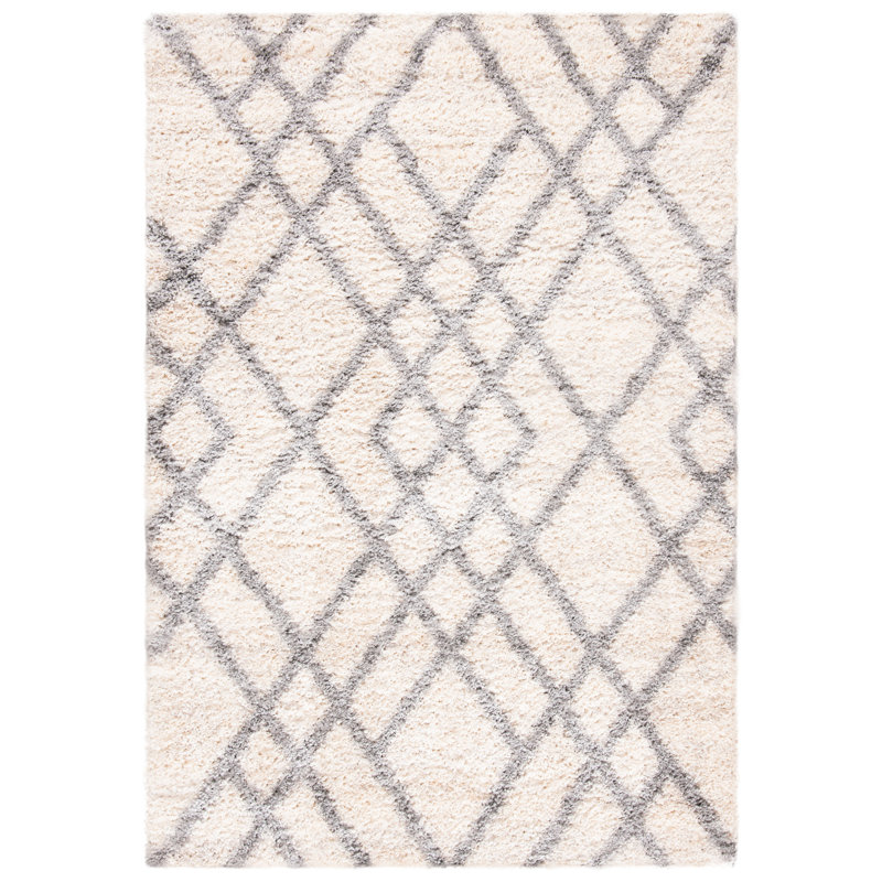 Novotny Cream/Grey Area Rug, Rectangle 2' x 4'