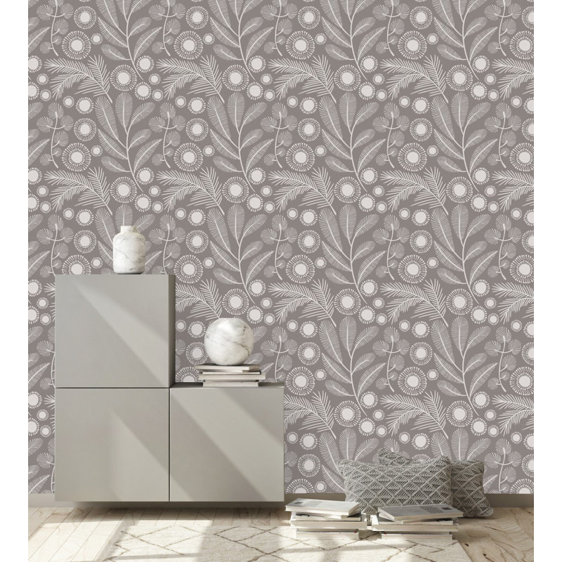 Peel & Stick Floral Tile, 2.08' W x 10.42' L