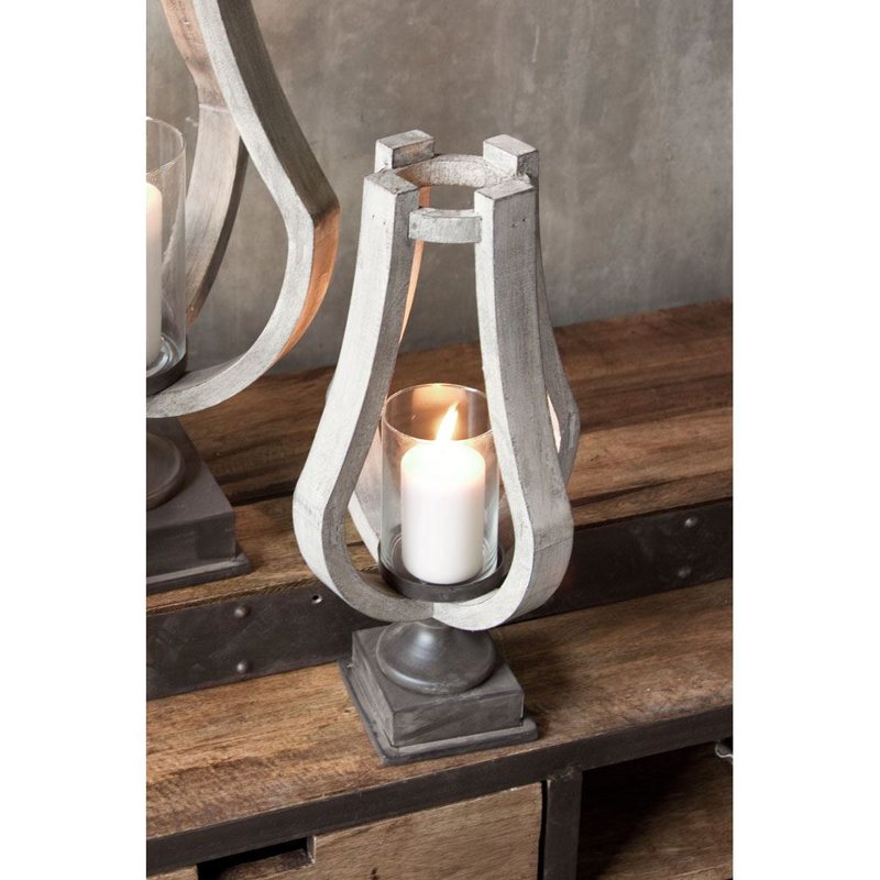 Hurricane Candle Holder, 17'' H x 7.5'' W x 7.5'' D