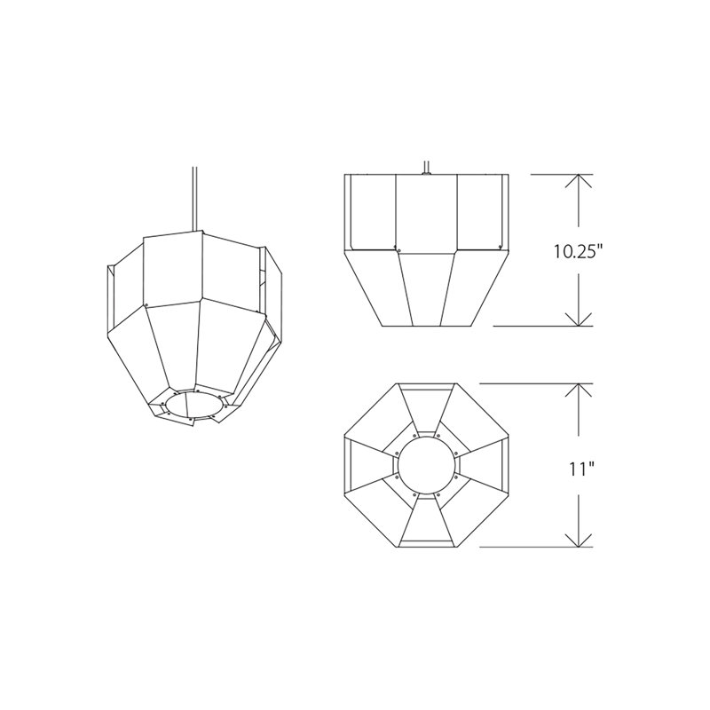 Astrum 1 - Light Pendant, Matte Black