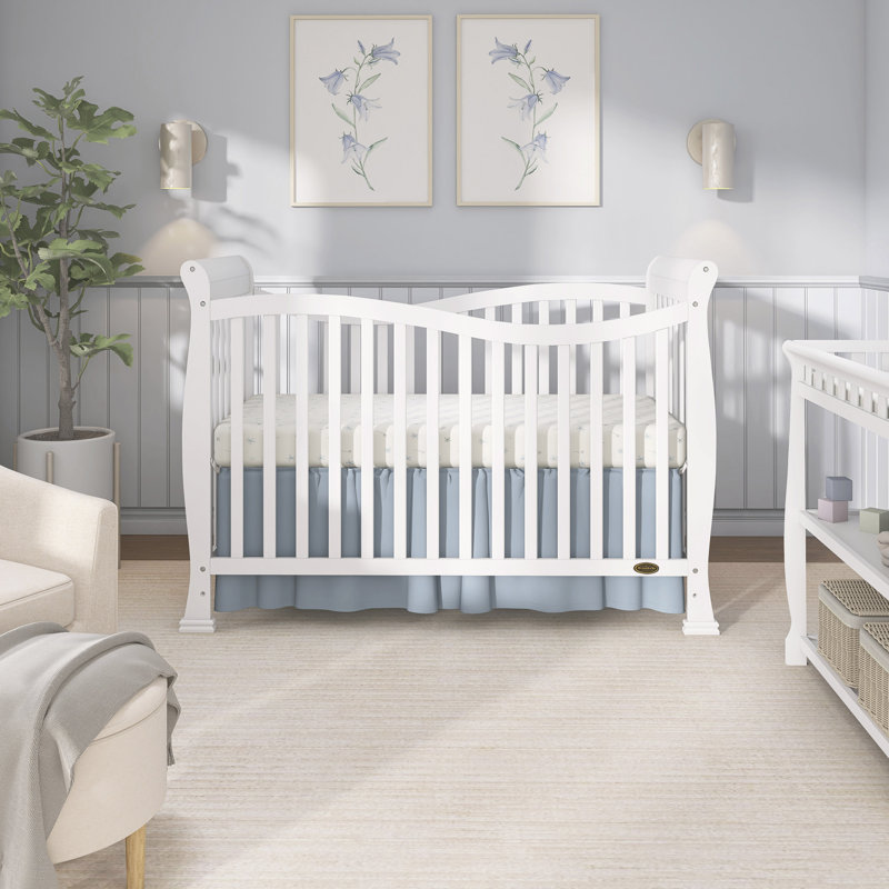 Lit de bébé convertible 7-en-1 Violet, Blanc