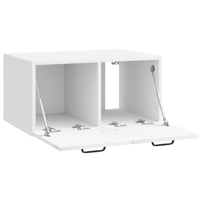 Unfinished TV Stand, High Gloss White, 30cm H x 59.5cm L x 41cm W
