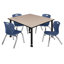 Ensemble de table de salle à manger et de chaises Kee-73412825-73412834-93832723
