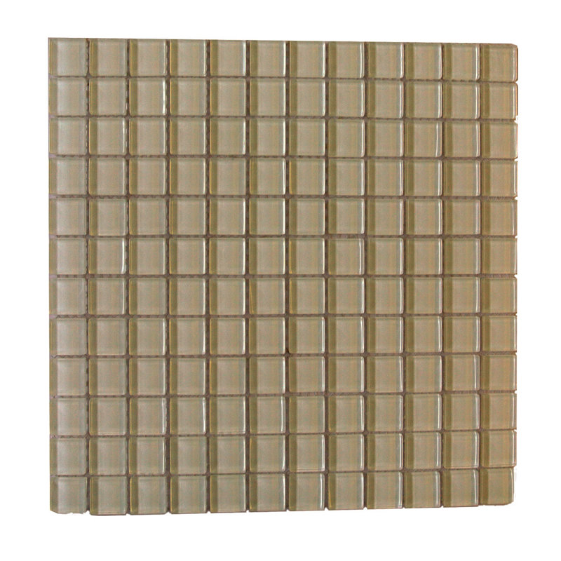 Metro 1 in. x 1 in. Glass Straight Edge Square Mosaic Wall Pool & Floor Tile