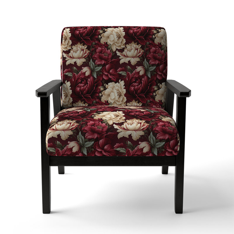 Chaise d'appoint florale Cobalt, Motif victorien grand damassé régence VII