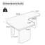 1 table basse en L Peice, conception modulaire, peinture, peu encombrante pour les salons modernes, kaki-608748202