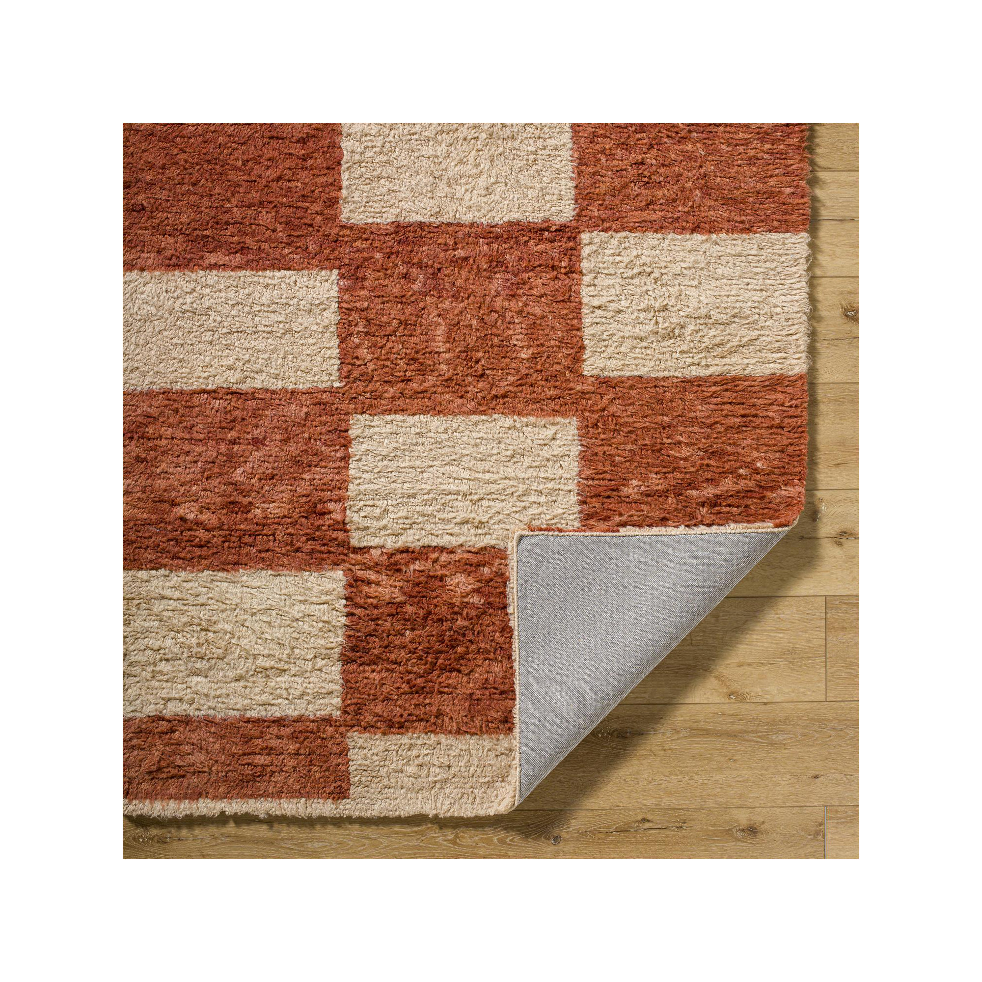 Anemone Hand Tufted Wool Orange Rug, Rectangle 2' x 3'