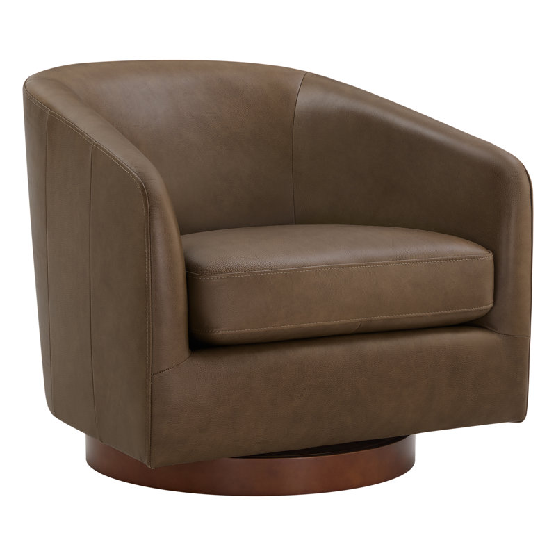 Fauteuil demi-tonneau Bennett, Brun
