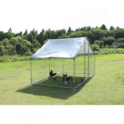 Cage à poules en métal imprégnée de fil d'acier de grande taille One Support