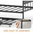 Daybed with Trundle, Sturdy Metal Twin Size Day Bed with Stylish Headboard, Height Adjustable Trundle Bed Twin, Heavy Duty Steel Slats Platform for Living Room, Bedroom and Guest Room-175079281