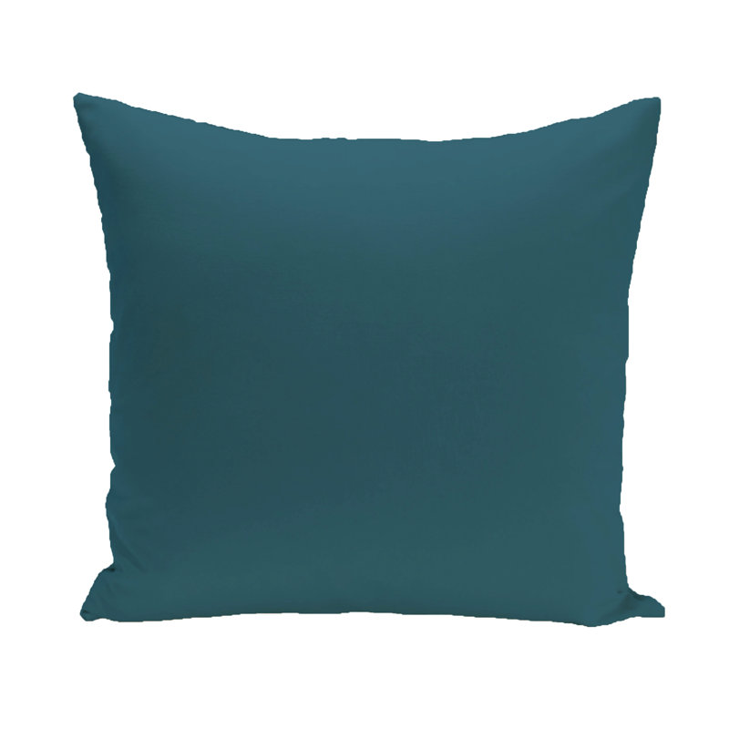 Solid Colour Reversible Throw Pillow, 26" H x 26" W, Blue