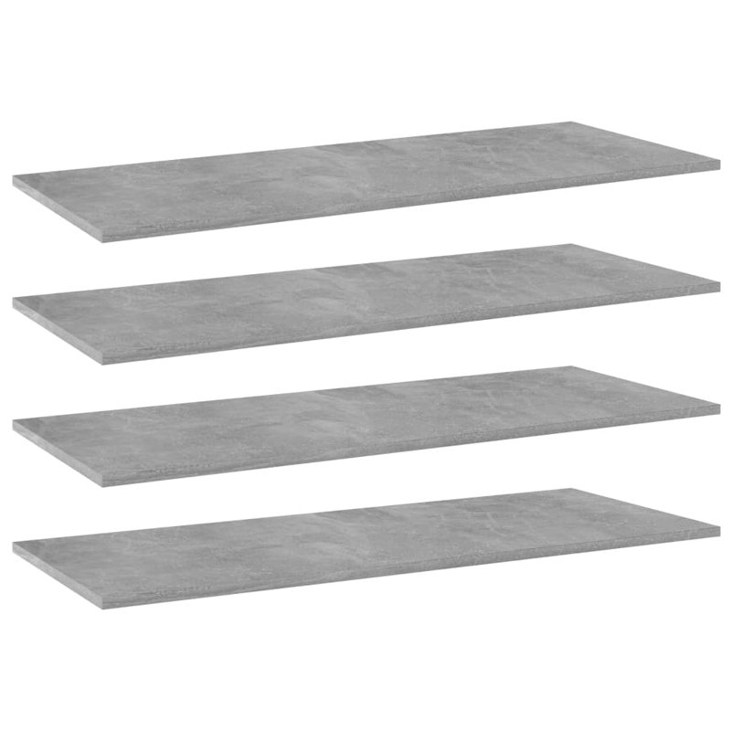 Floating Shelves Wall Shelving Wall Mounted Shelves Display Wall Units, Concrete Gray, 0.6" H x 39.4" W x 15.7" D