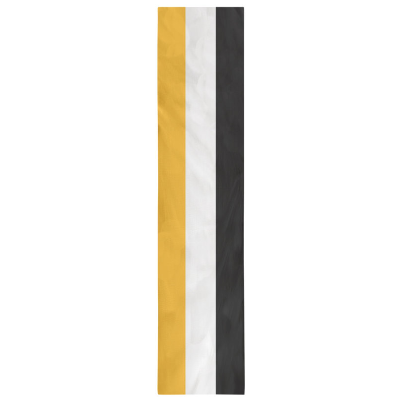 Boston Table Runner, 72" x 16", Cotton Blend, Pittsburgh Gold/White/Black