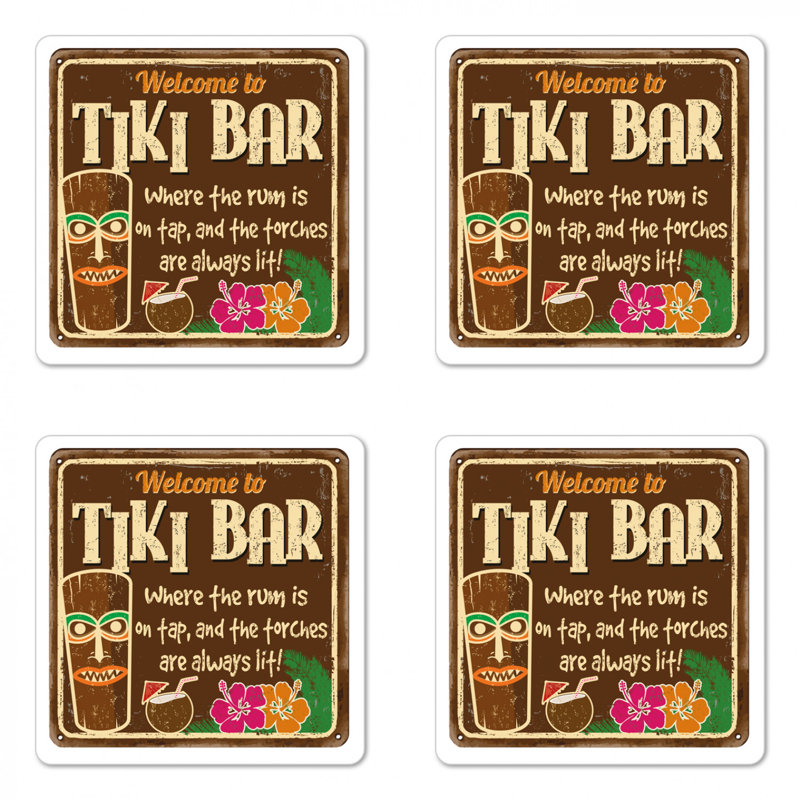 Sous-verre bar tiki