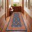 Tapis Acacia2 traditionnel à motif floral intégral, bleu sarcelle, or et crème, lavable à la machine, antidérapant, à poils courts, pour l'intérieur et l'extérieur, adapté aux animaux domestiques, idéal pour le salon, la chambre, la salle à manger, l'entrée, le couloir ou le bureau.-425780514