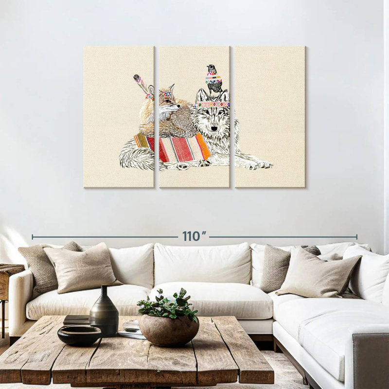 Ketti Boho Wolf, 48" H x 74" W