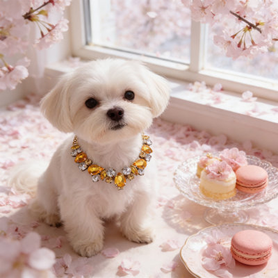 Collier ajustable pour animal de compagnie avec strass en cristal, 14,96 à 18,9 pouces, jaune