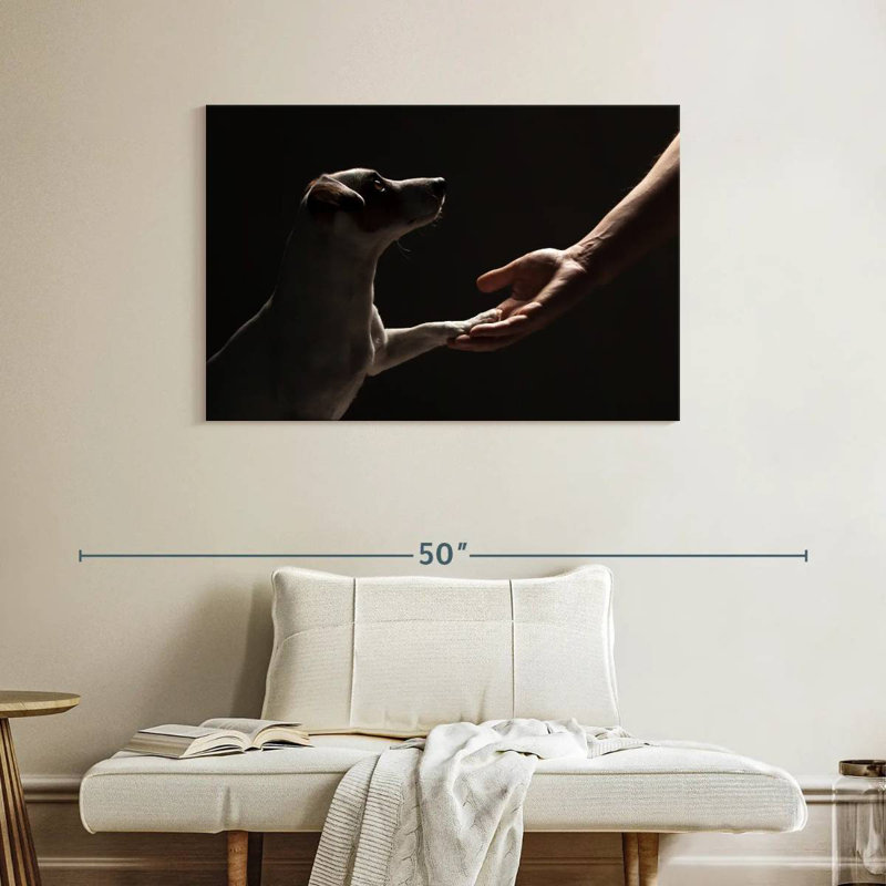 Dog Handshake, 26" H x 39" W