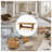 43.3'' Coffee Table with Solid Fir Wood Top Mortise Tenon Design-1811924819
